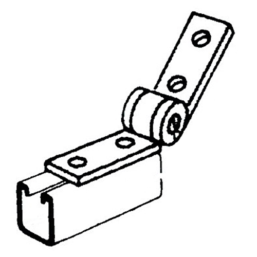 Superstrut Q205EG 4Hole Hinged Strut Bracket; Steel, SilverGalv