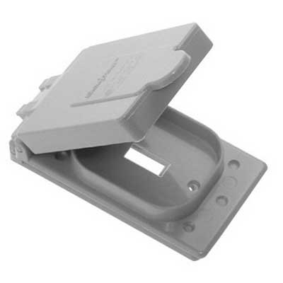 Scepter 077606 WTG 15/10 1-Gang Weatherproof Cover PVC Gray Switch