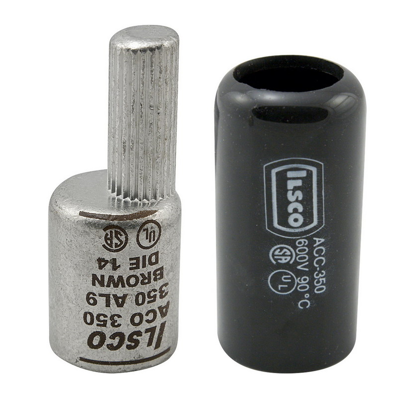 Ilsco ACO3/0 Dual Rated Compression Pin Terminal with Insulating Cover
