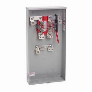 Milbank U1129-O-K3L-K2L Ringless 3-Wire Lever Bypass Meter Socket 600 Volt AC- 320 Amp Continuous- 1-Phase- Surface Mount- Milbank U1129-O-K3L-K2L Ringless 3-Wire Lever Bypass Meter Socket 600 Volt AC- 320 Amp Continuous- 1-Phase- Surface Mount-