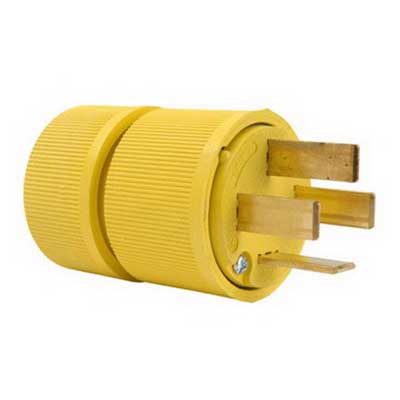 Pass & Seymour D1861 Non-Grounding Gator Grip Plug 4-Pole- 4-Wire- 60 Amp- 120/208 Volt- NEMA18-60- Cord Mount- Yellow- Pass & Seymour D1861 Non-Grounding Gator Grip Plug 4-Pole- 4-Wire- 60 Amp- 120/208 Volt- NEMA18-60- Cord Mount- Yellow-