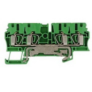 Weidmuller 1608660000 Terminal Block 4 Tension Clamp Connection- TS 35 Rail/Snap-On Mount- Wemid- Green/Yellow- Weidmuller 1608660000 Terminal Block 4 Tension Clamp Connection- TS 35 Rail/Snap-On Mount- Wemid- Green/Yellow-