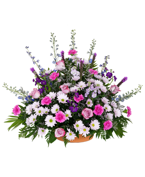 Graceful Lavender Funeral Basket