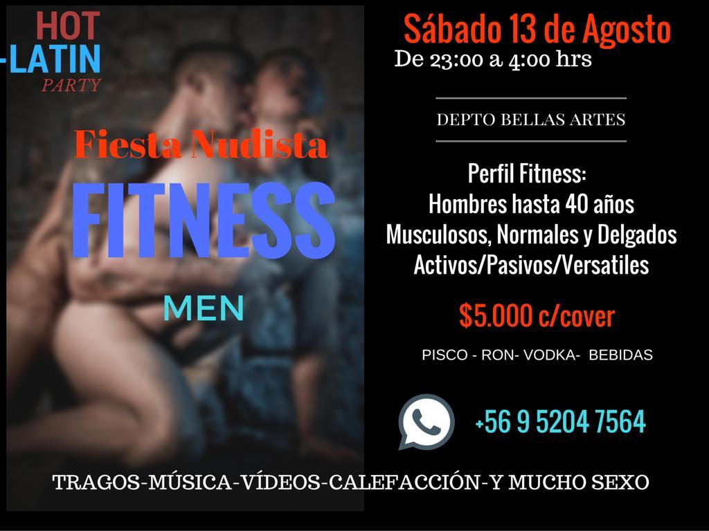 FIESTA NUDISTA GAY "Fitness Men". 13 de Agosto 2016. By HOT LATIN PARTY