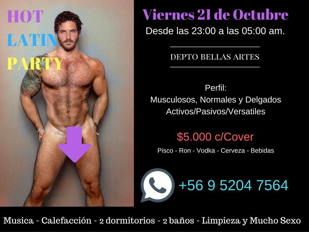 FIESTA NUDISTA GAY "HOT LATIN PARTY ". Viernes 21 de Octubre 2016.