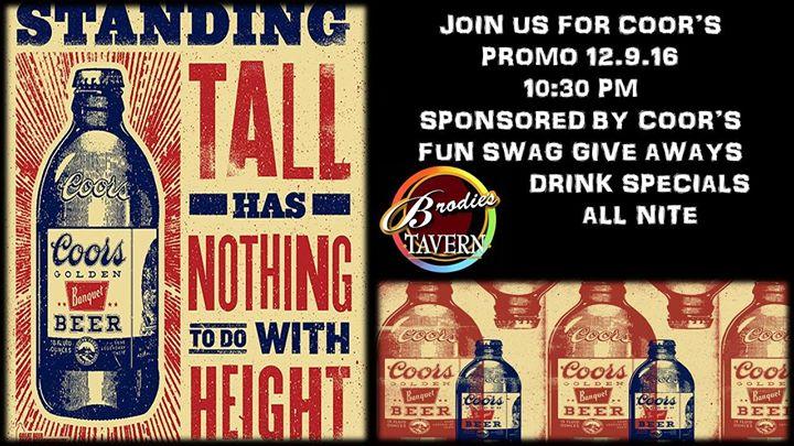 Brodies Coor's Banquet Promo