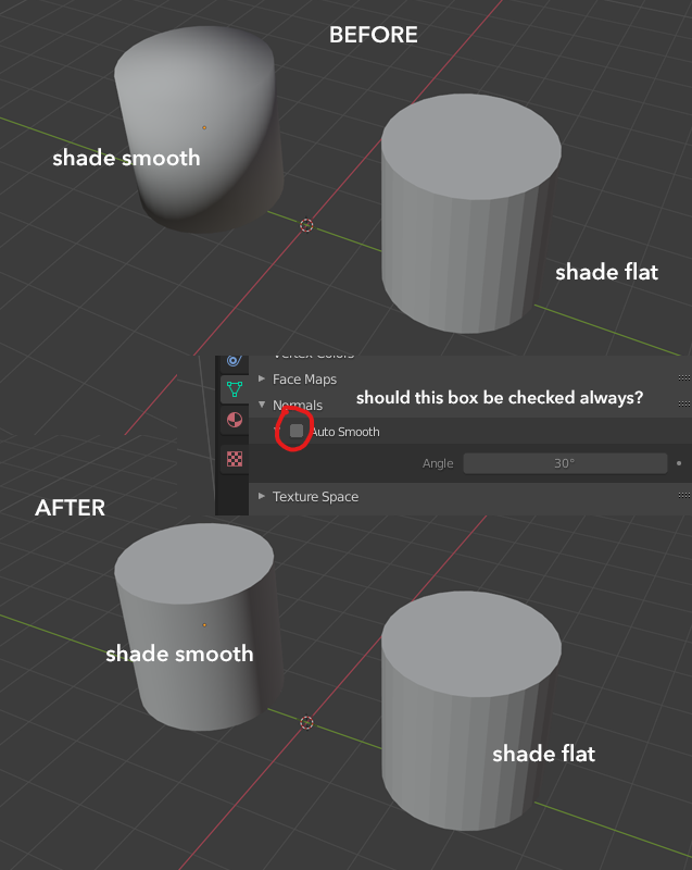 modeling - How to smooth shade an object while retaining hard