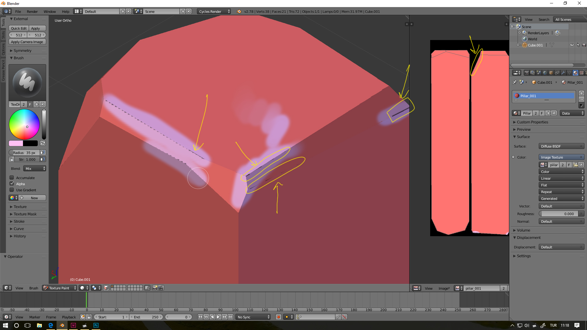 How can i fix this blacky area on Blender? CG Cookie