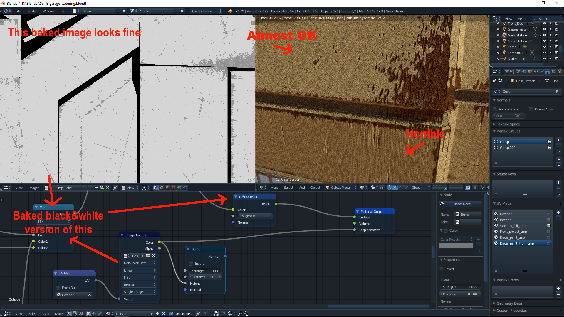 Bumpmap giving me odd behaviour. - CG Cookie