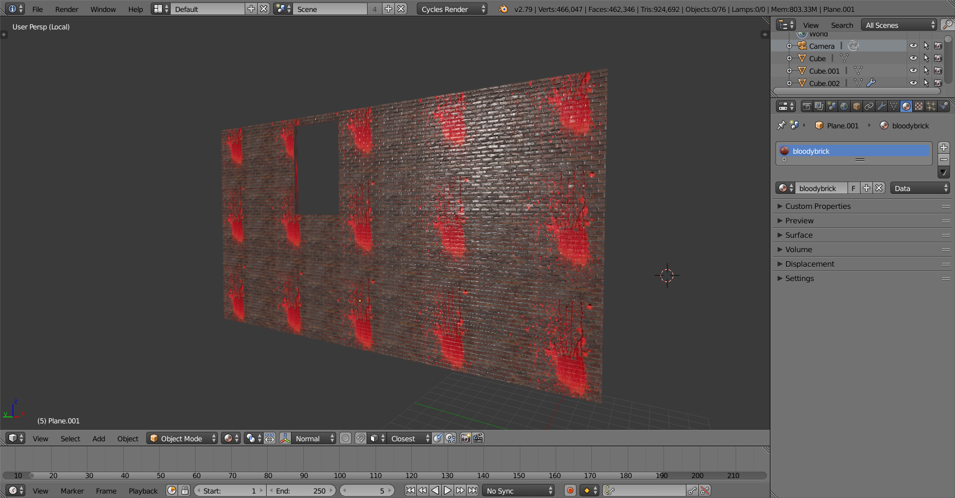 Applying a Blood Splatter to a Wall - CG Cookie