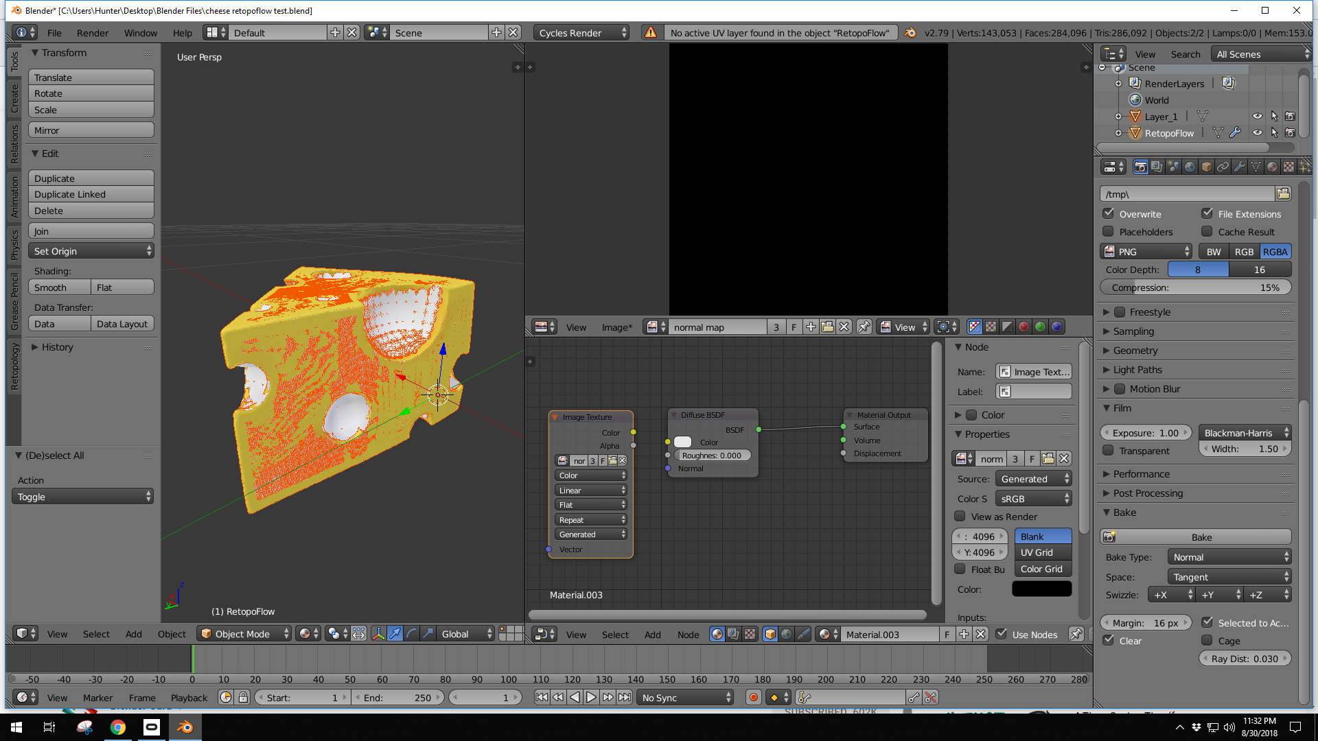 Blender won't bake my vertex colors into normal maps CG Cookie