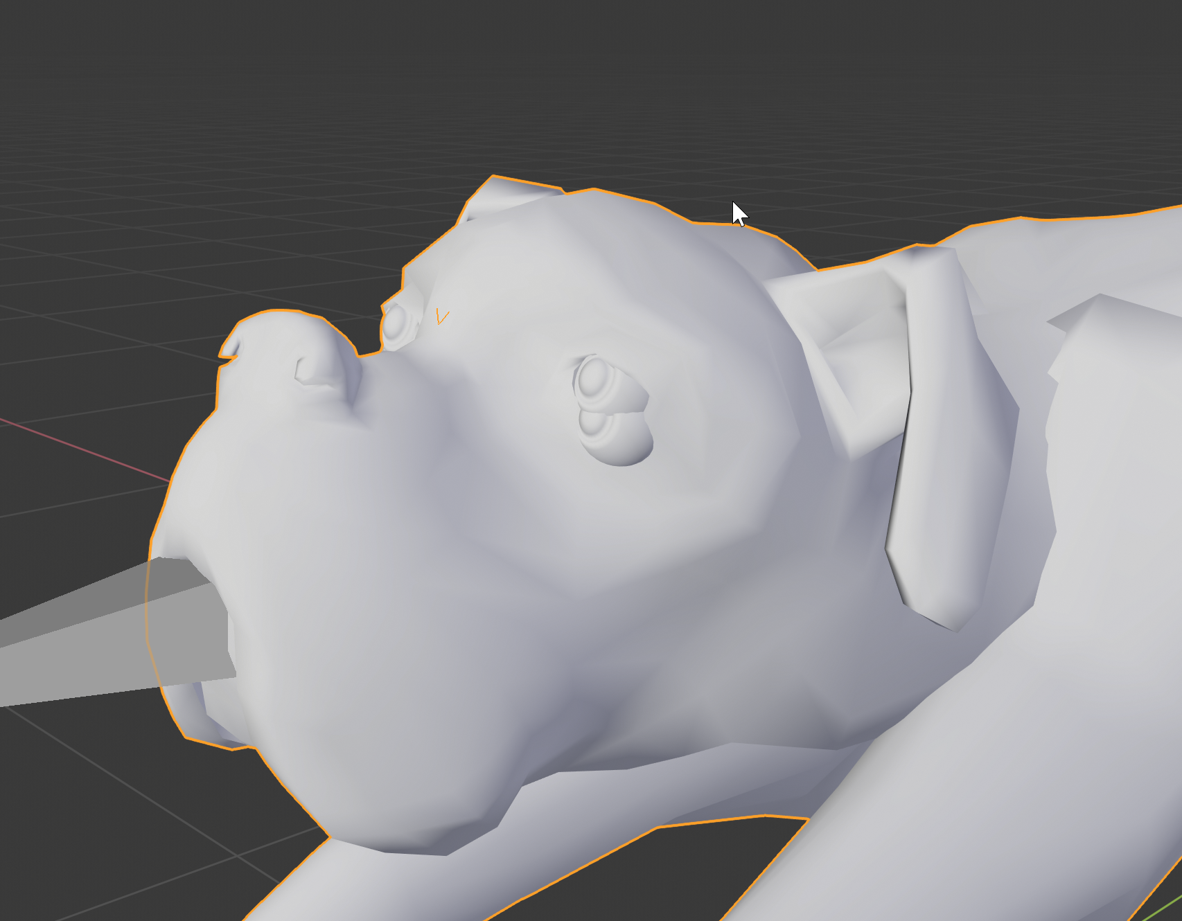 The dogmesh has two overlapping eyes - CG Cookie