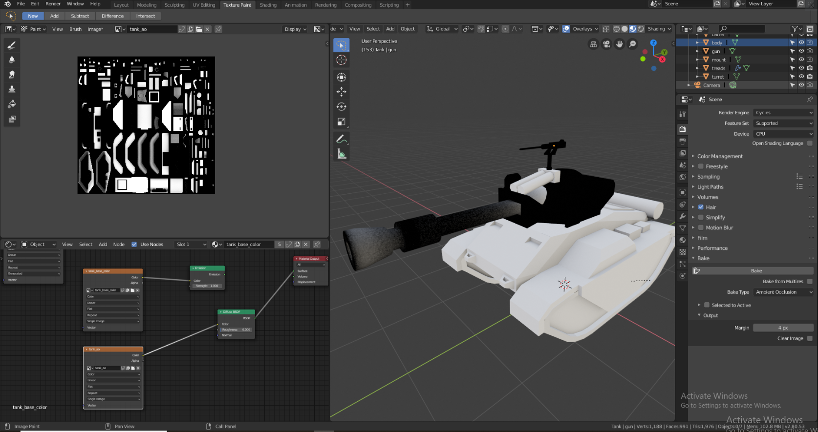 Blender 2.8 Ambient Occlusion baking too dark CG Cookie