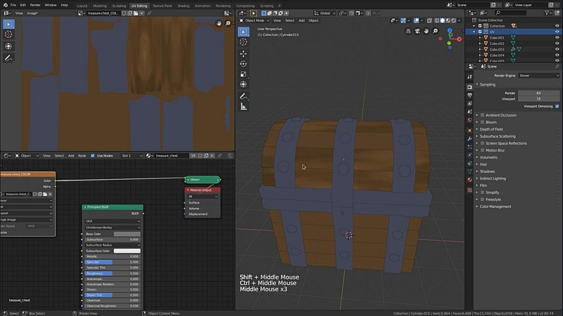 Modeling Texturing And Shading A Treasure Chest In Blender 2 8 Cg Cookie Modeling Texturing And Shading A Treasure Chest In Blender 2 8 Cg Cookie