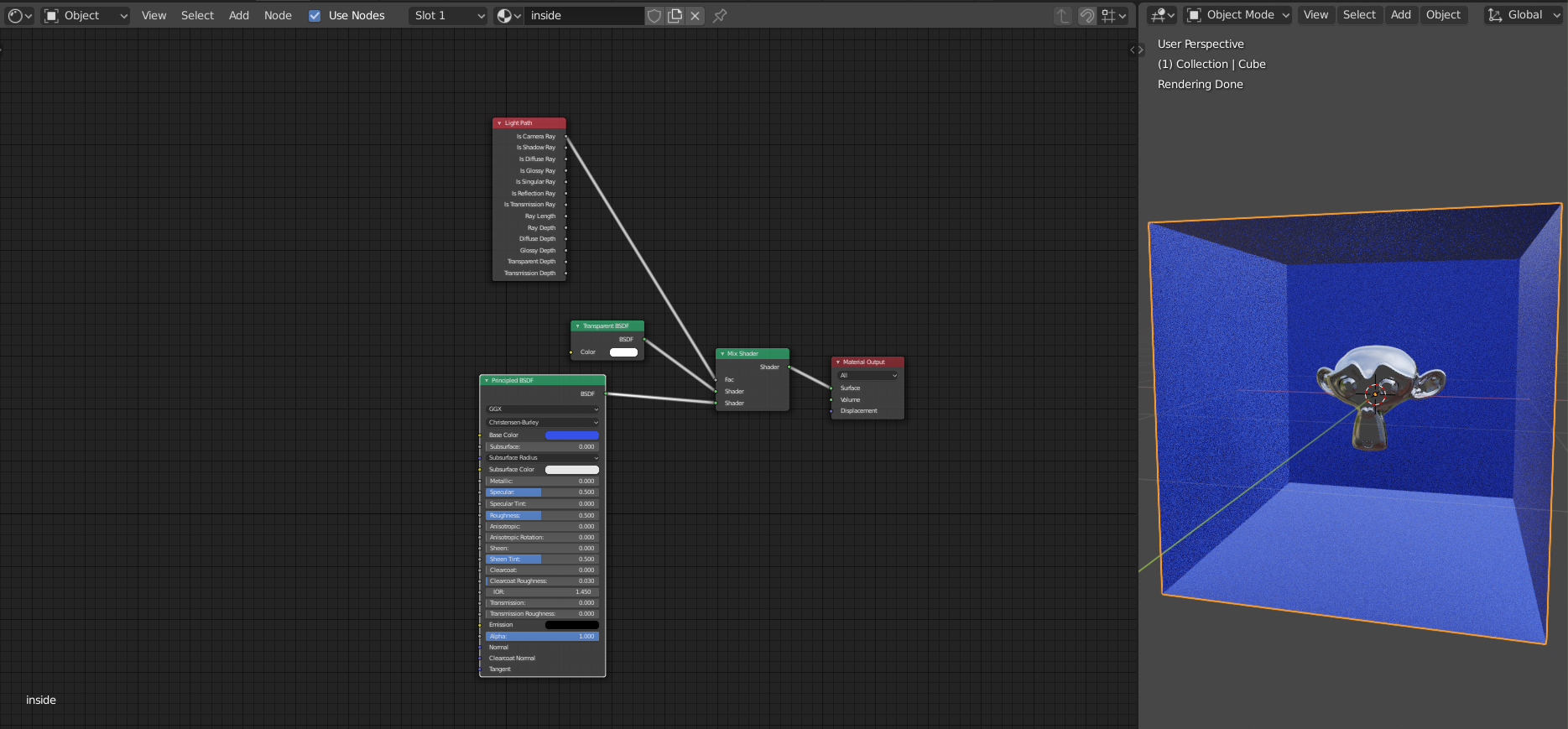 Lighting inside meshes - CG Cookie