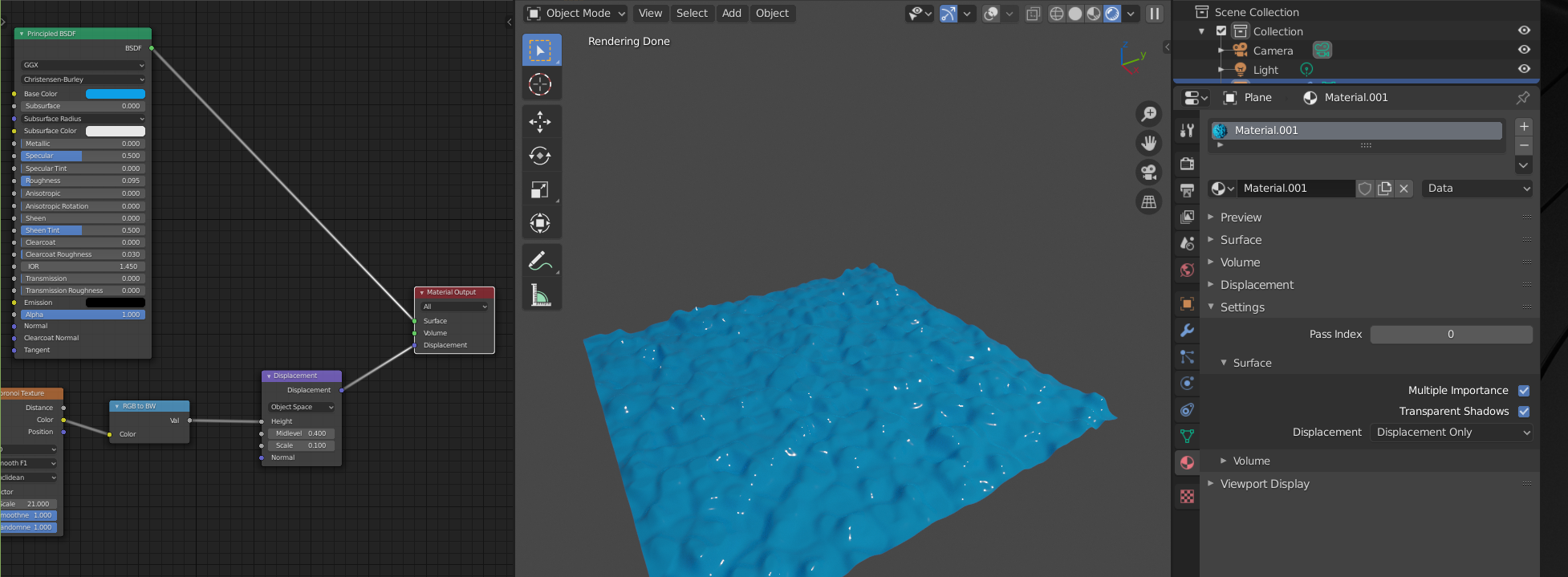 Displace animated texture Z axis - CG Cookie