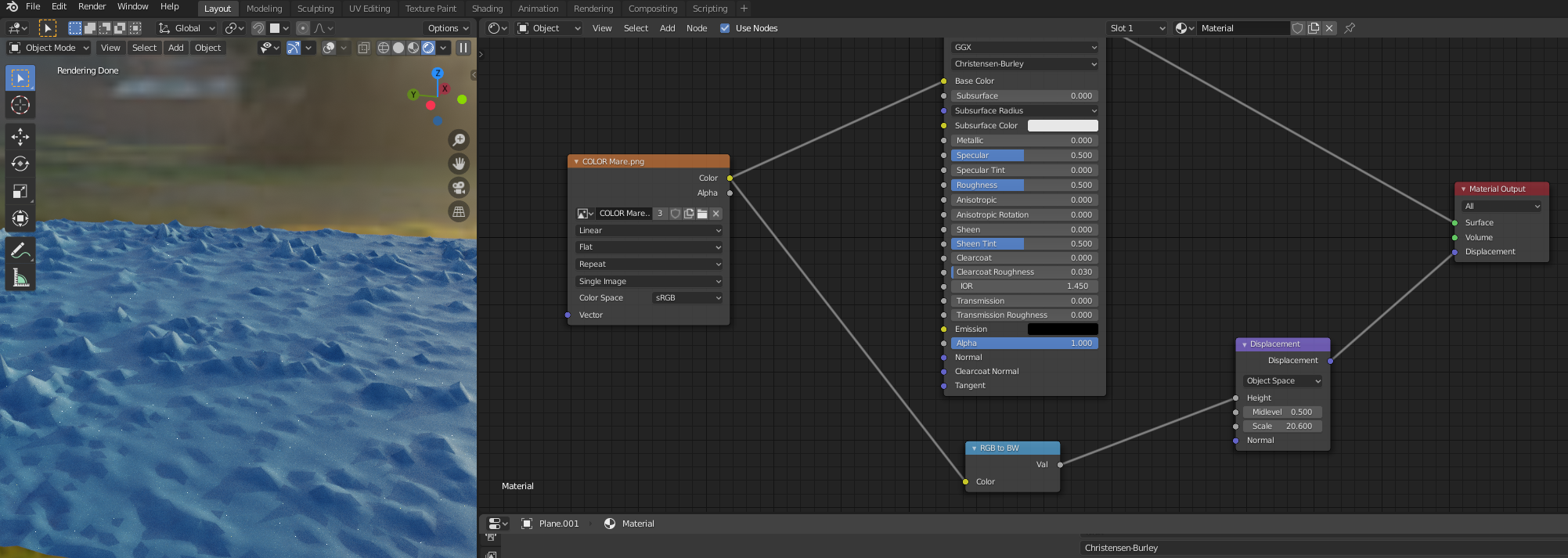 Displace animated texture Z axis - CG Cookie