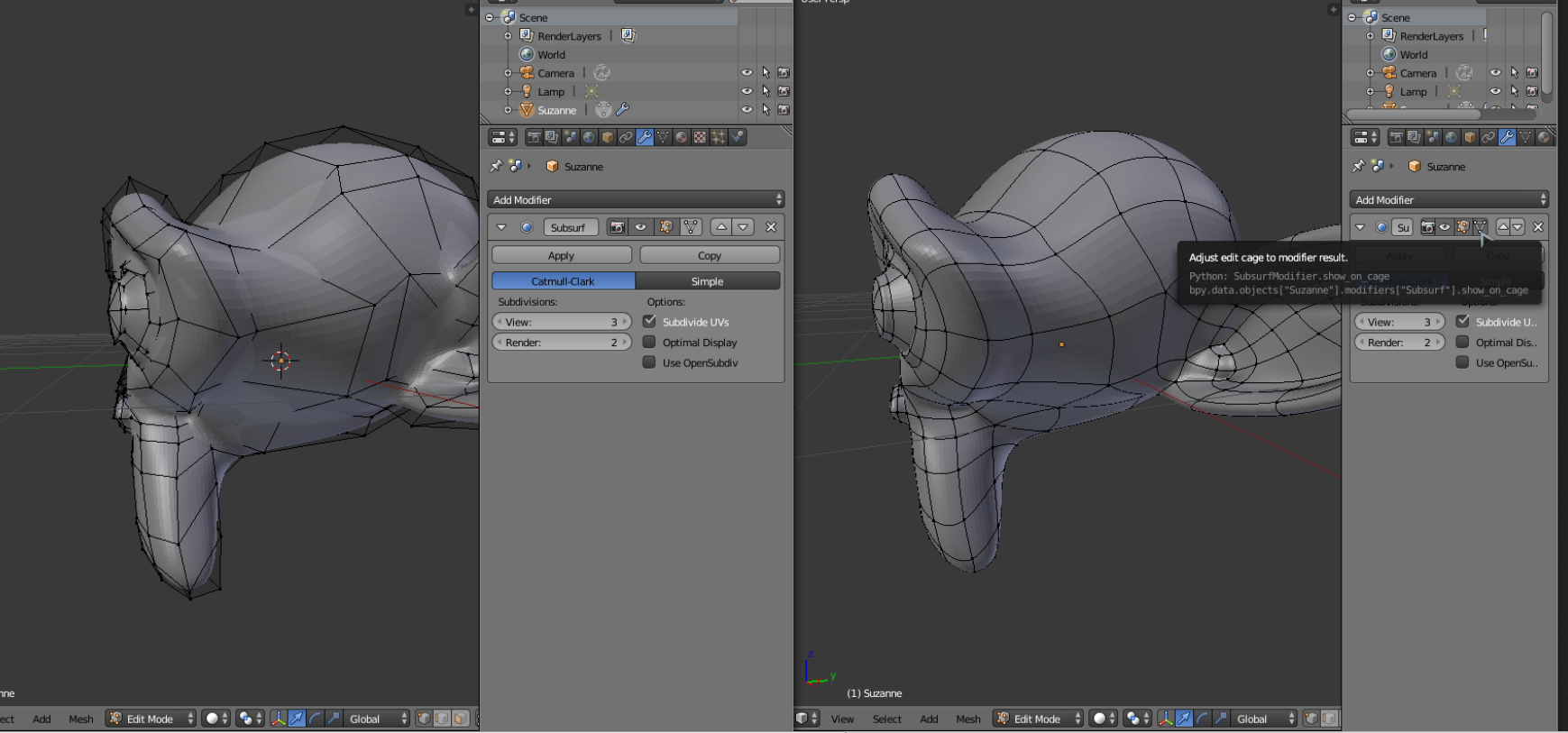 Questions about white spots on model in edit mode, subsurf on with ...