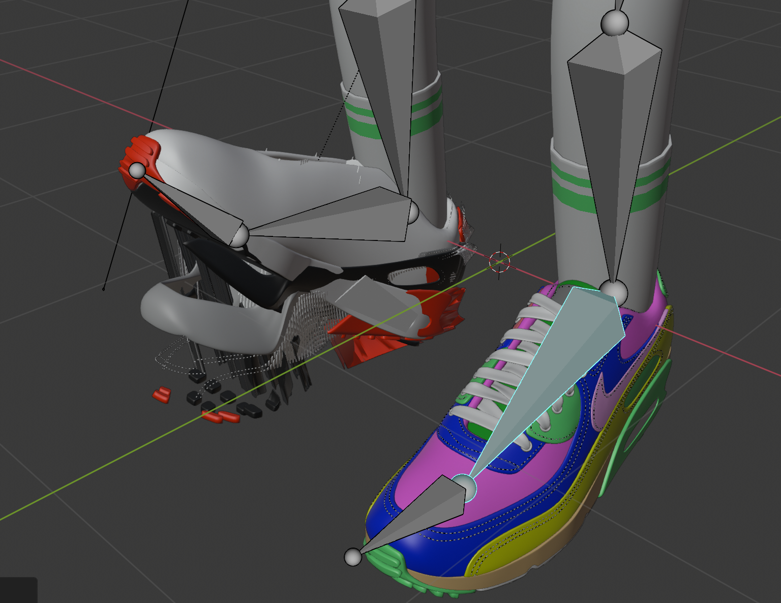 try to rig shoes correctly - CG Cookie