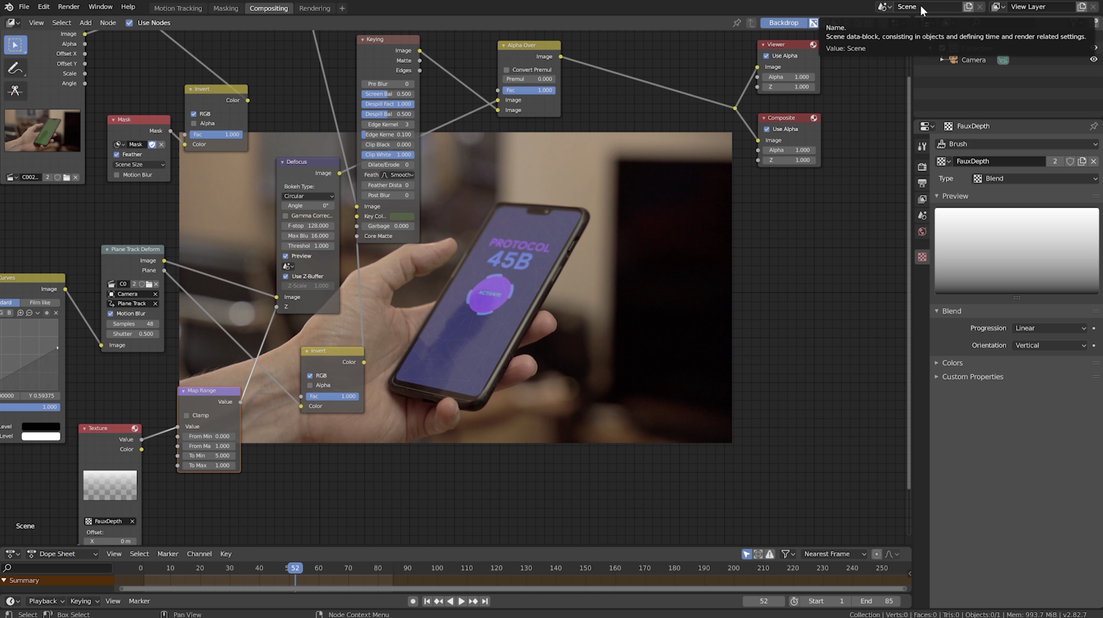How to track and replace a phone screen in Blender CG Cookie