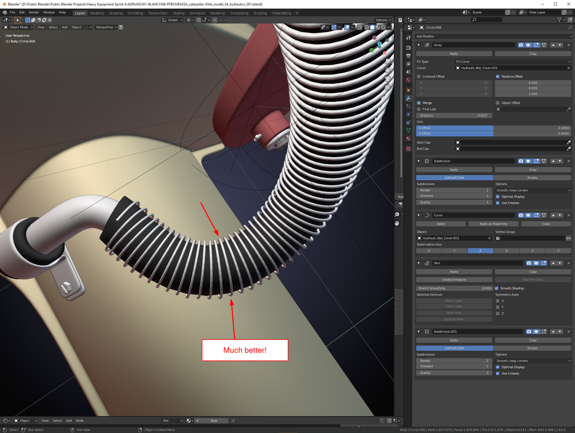 Blender Nugget: Using Array and Curve Modifier without the Curve ...