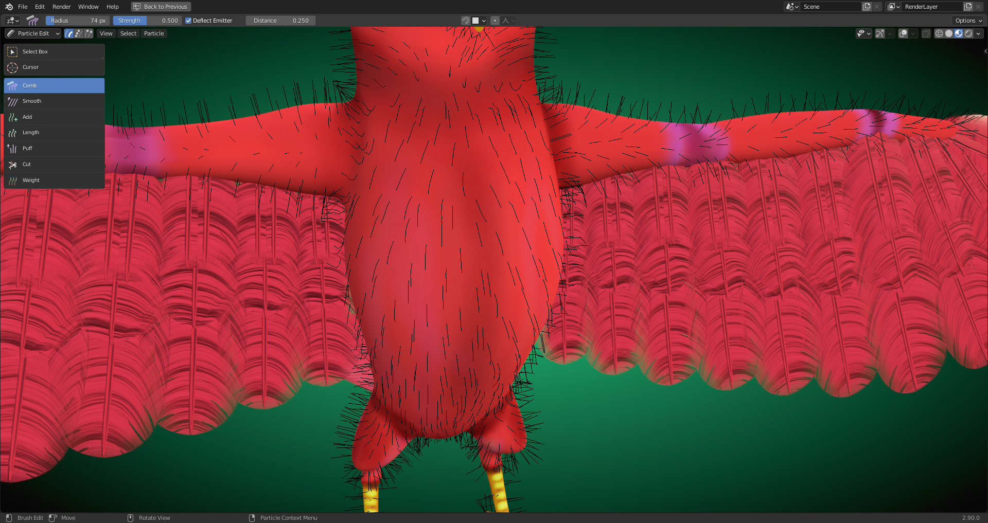 Grooming Body Feathers I: Duerer's Progress - CG Cookie