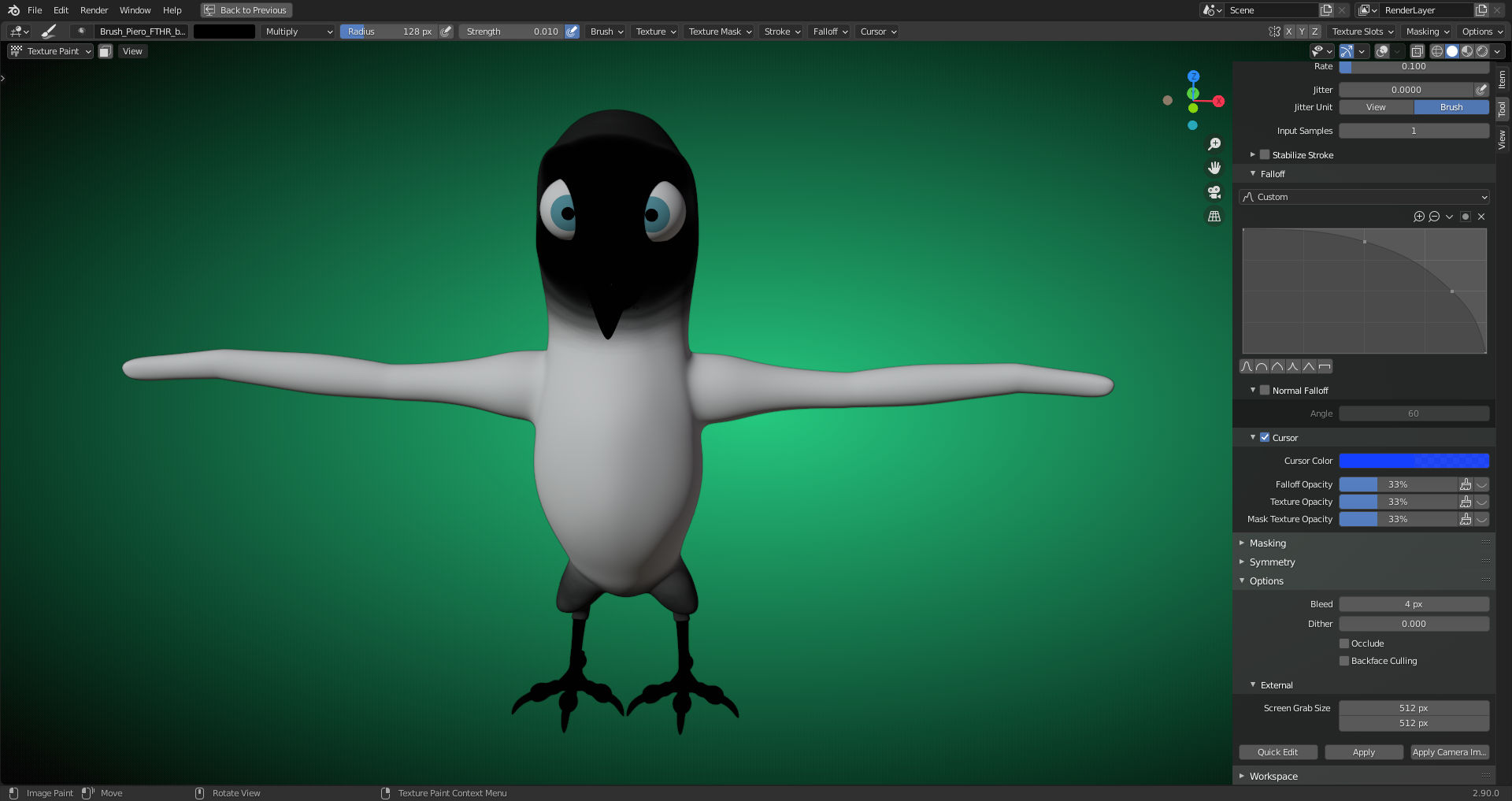 Grooming Body Feathers I: Duerer's Progress - CG Cookie