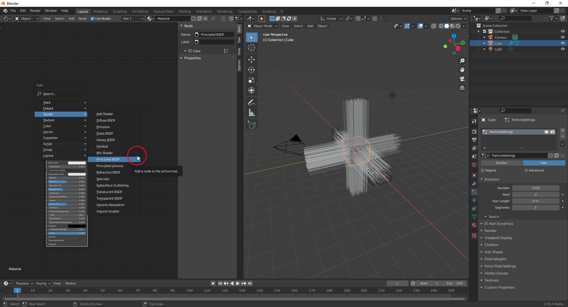 No "Hair BSDF" and "Principled Hair BSDF" in Blender 2.90 and 2.91Alpha
