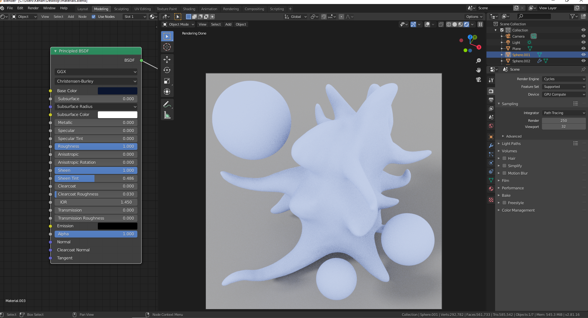 Sheen in blender 2.81 CG Cookie