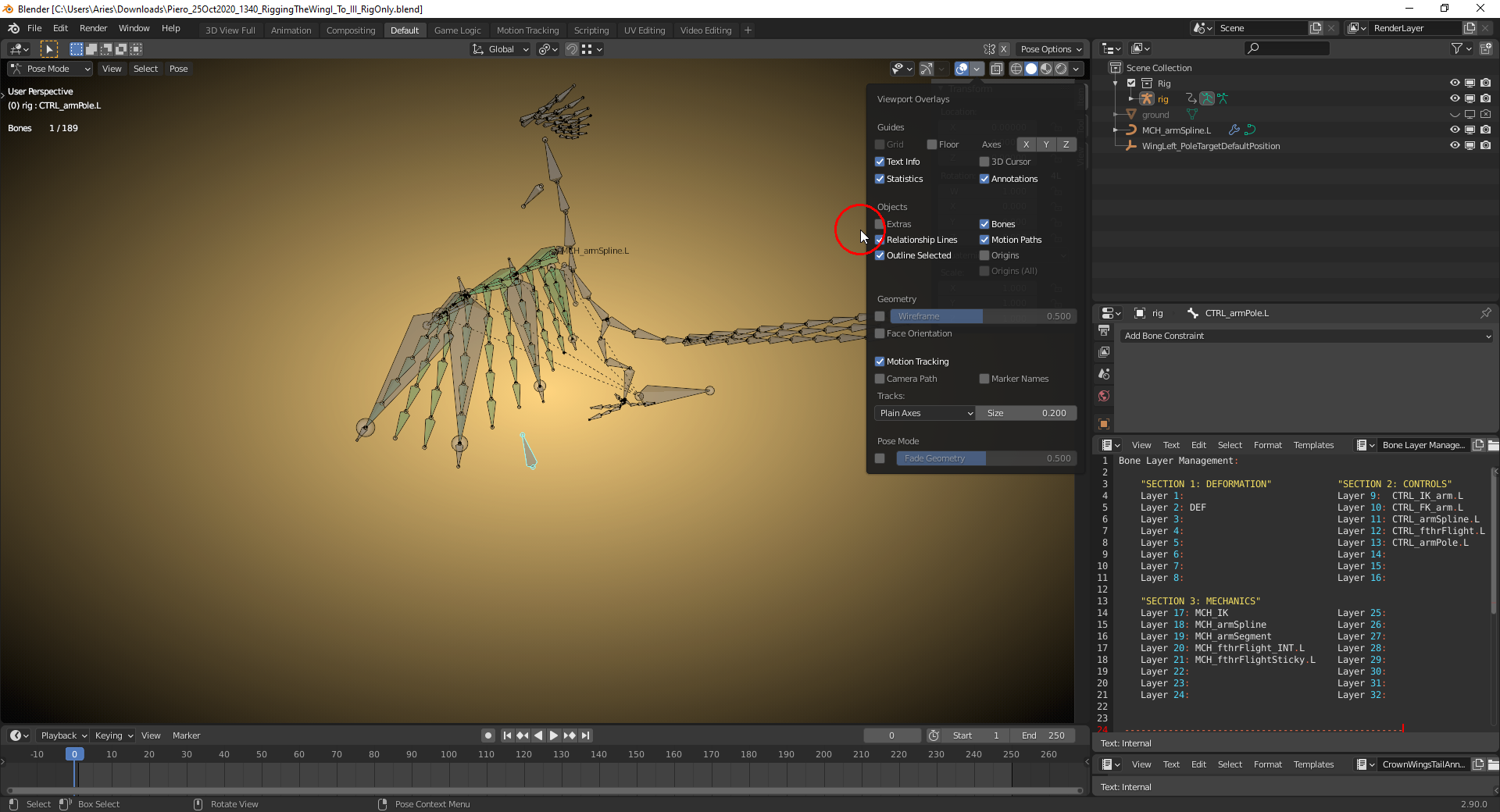 Rigging Piero's Wing III: Duerer's Progress - CG Cookie