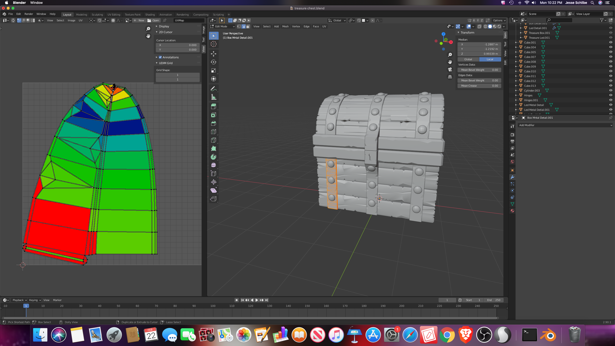 Treasure chest CG course UV help - CG Cookie