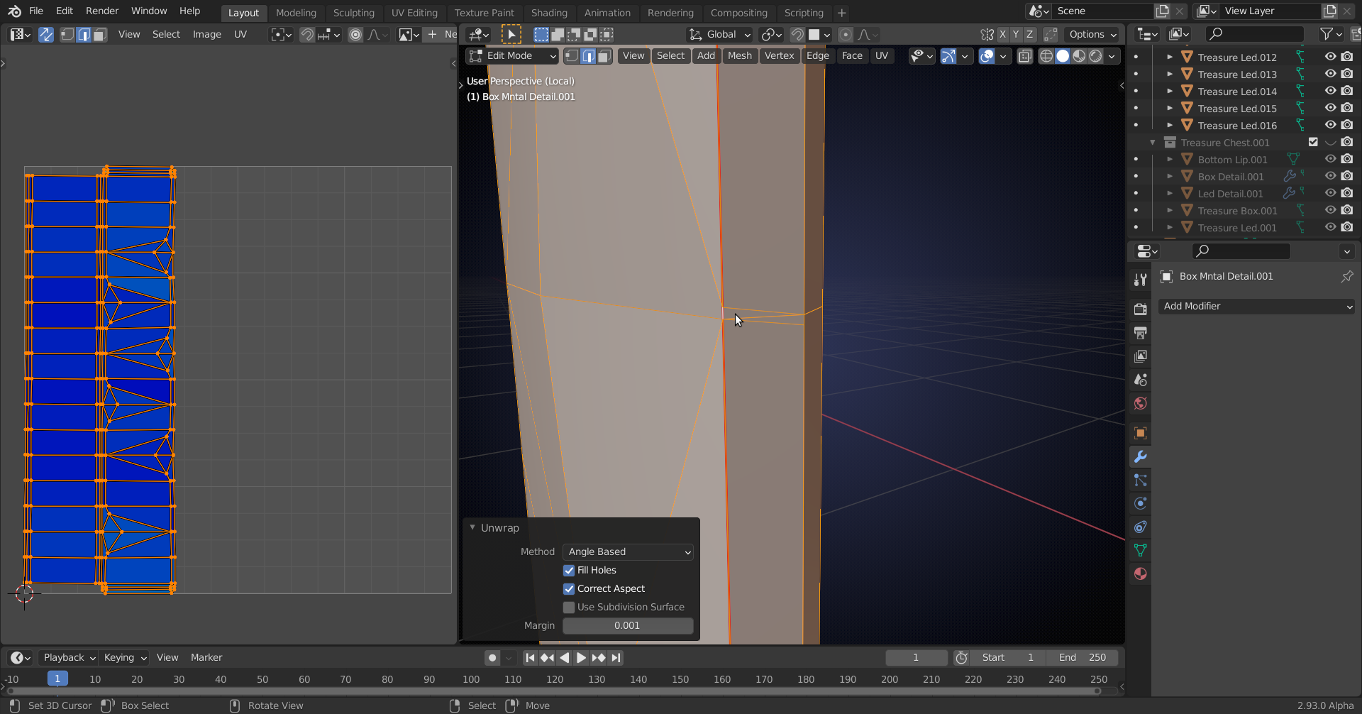 Treasure chest CG course UV help - CG Cookie