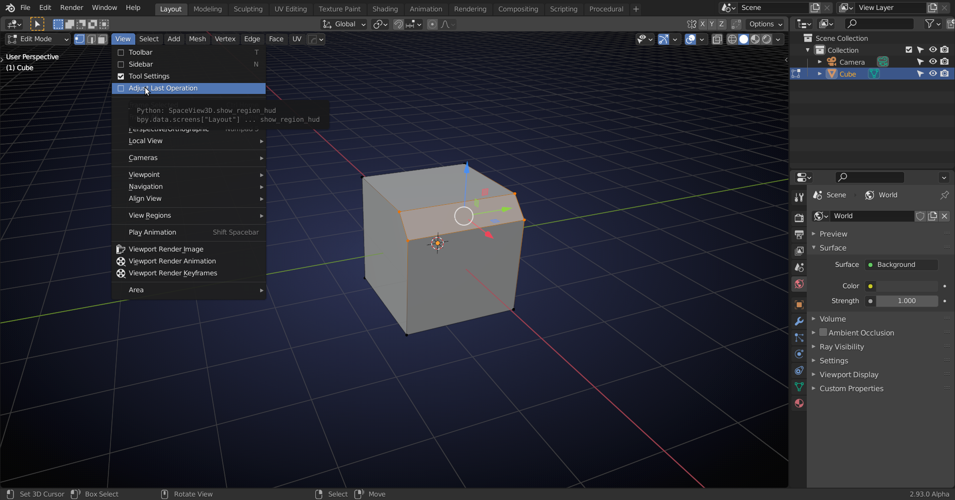 How to display Bevel Options in box in bottom left? - CG Cookie