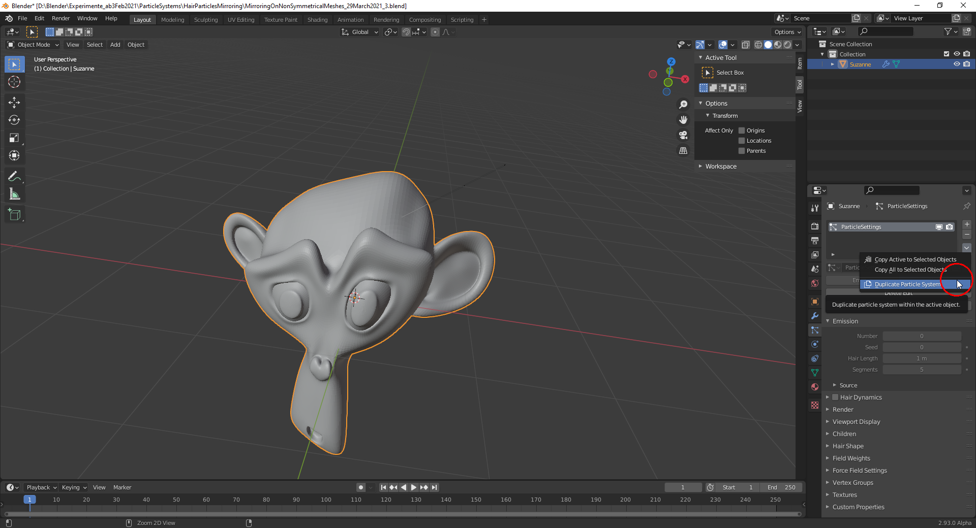 x mirror the hair - CG Cookie