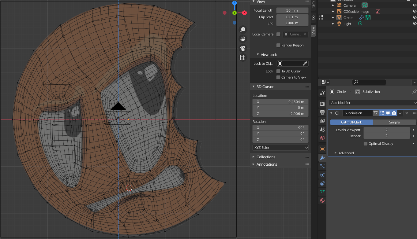 How do I show subdivision wireframe in Blender 2.92? CG Cookie