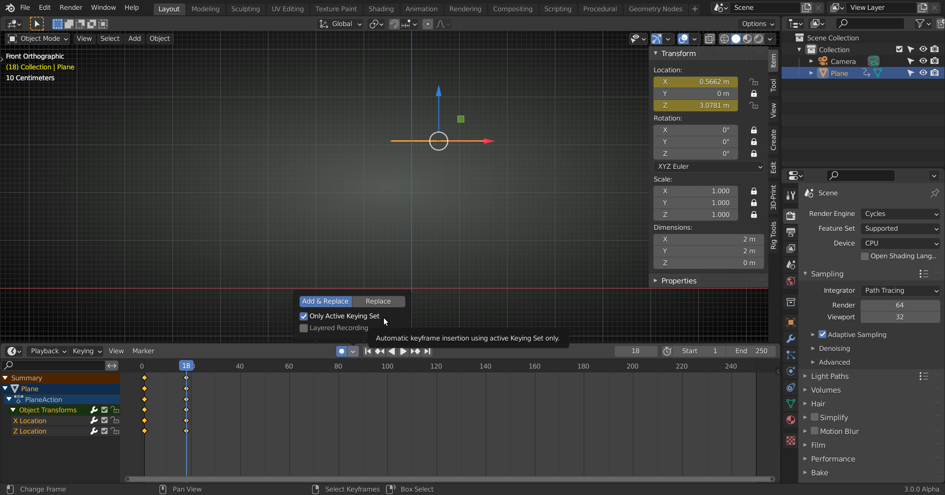 About the "Available" keyset CG Cookie