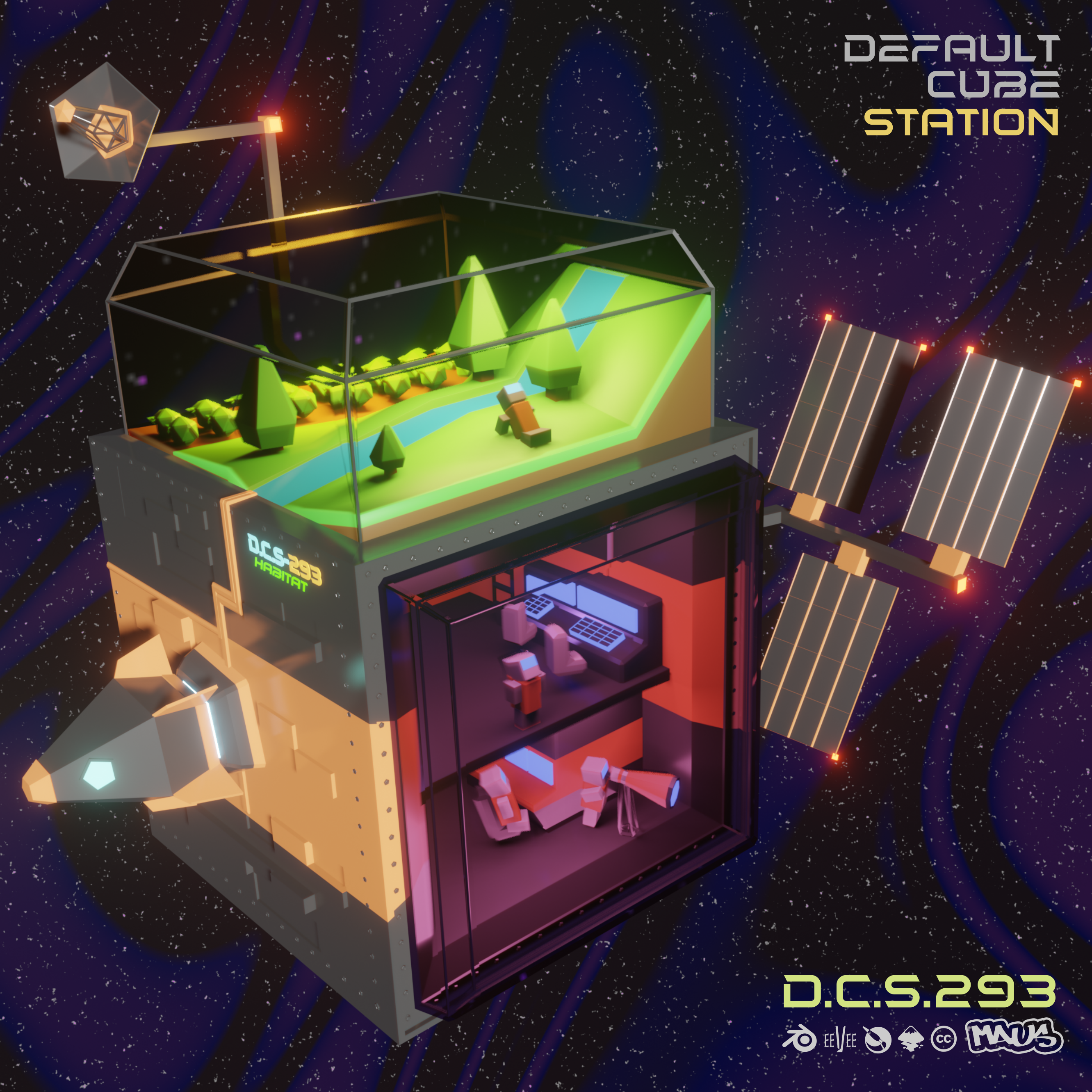 Space Station Challenge 2021 WIP - The Default Cube Station! - CG Cookie