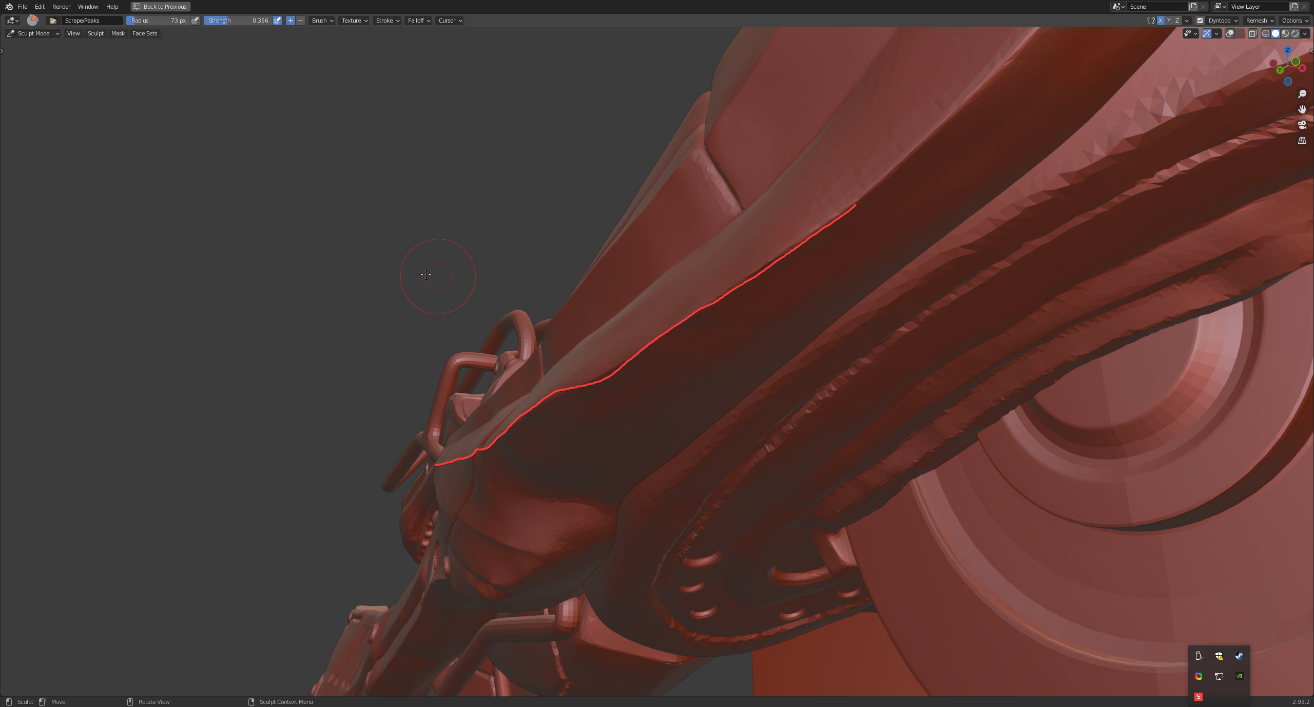 very uneven final sculpt - CG Cookie