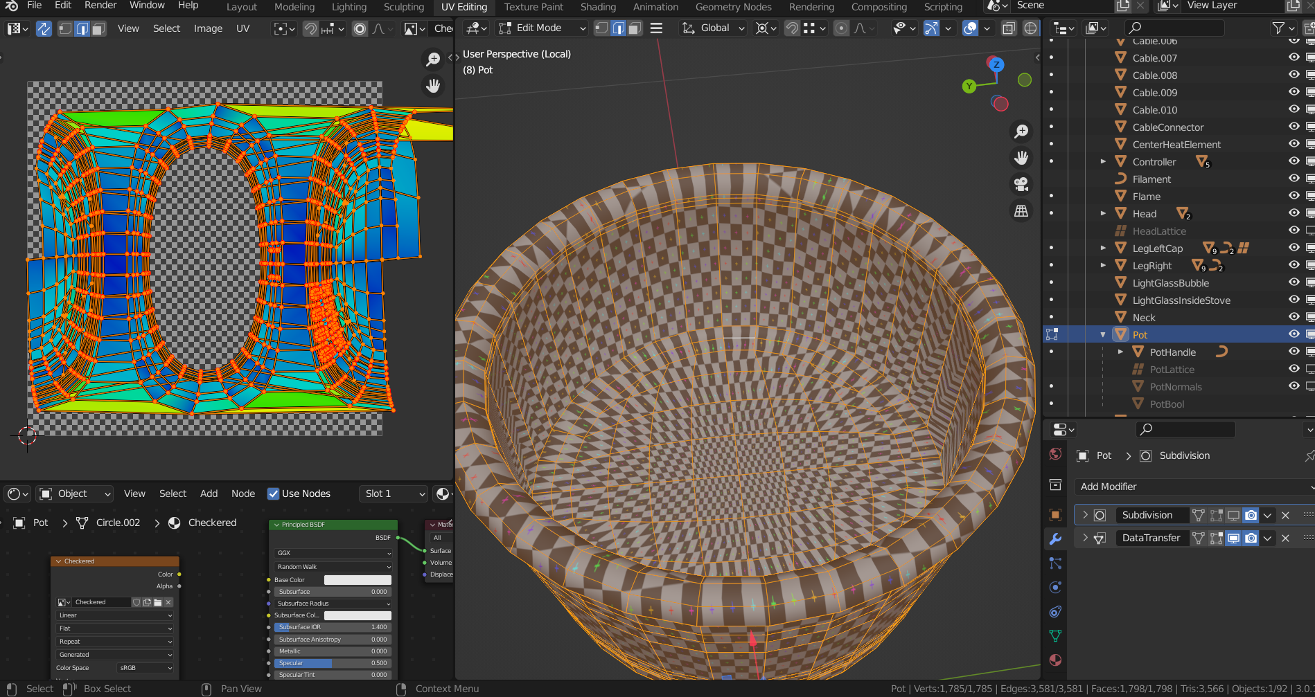 SOLVED: Pothead Tutoriall: Help UV Unwrap keeps exploding - CG Cookie