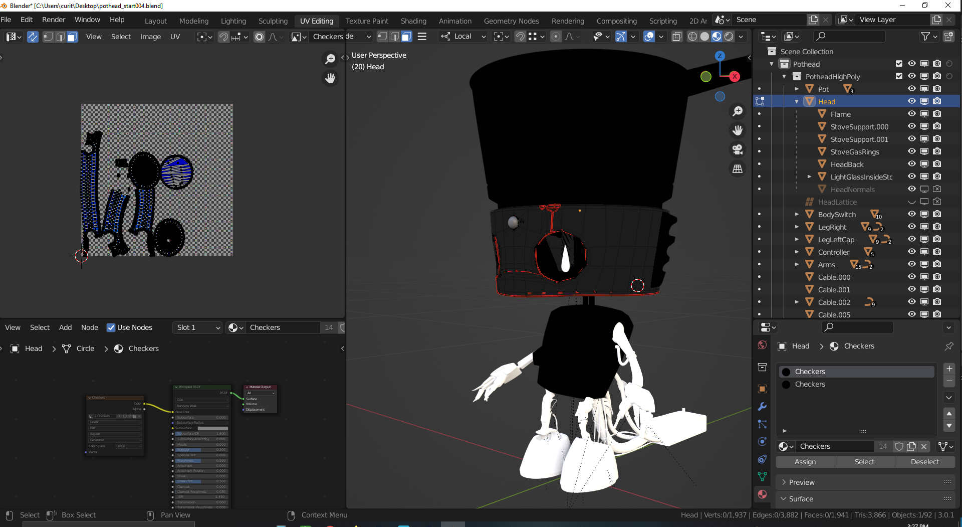 SOLVED: UV Not showing in Solid View - CG Cookie
