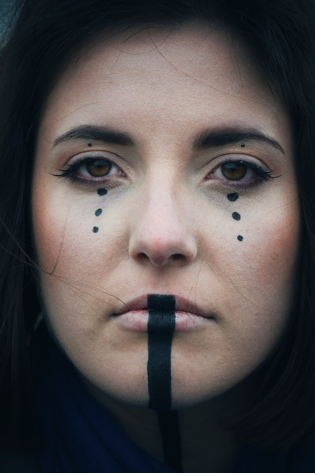 Woman Face Markings Artistic Portrait
