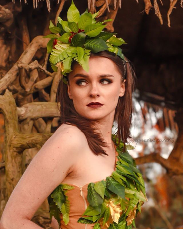 Woman Leaf Dress Nature Goddess