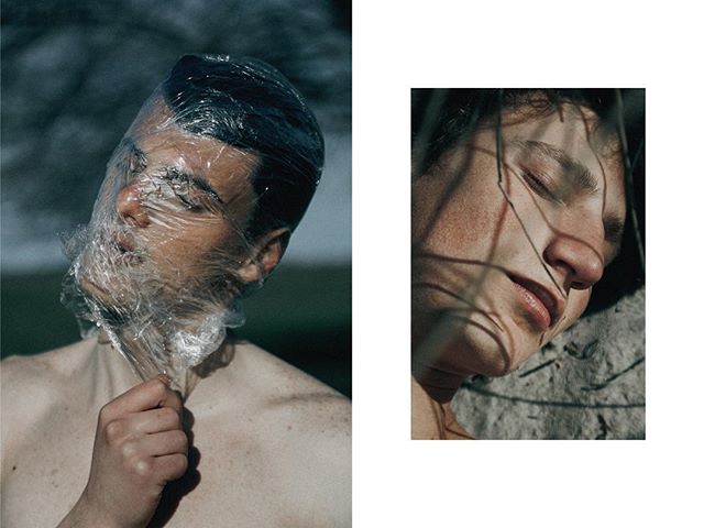 Conceptual portraits evoke emotion with artistic expression on faces and creative settings.