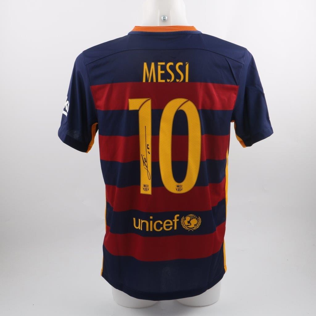 lionel messi signed shirt