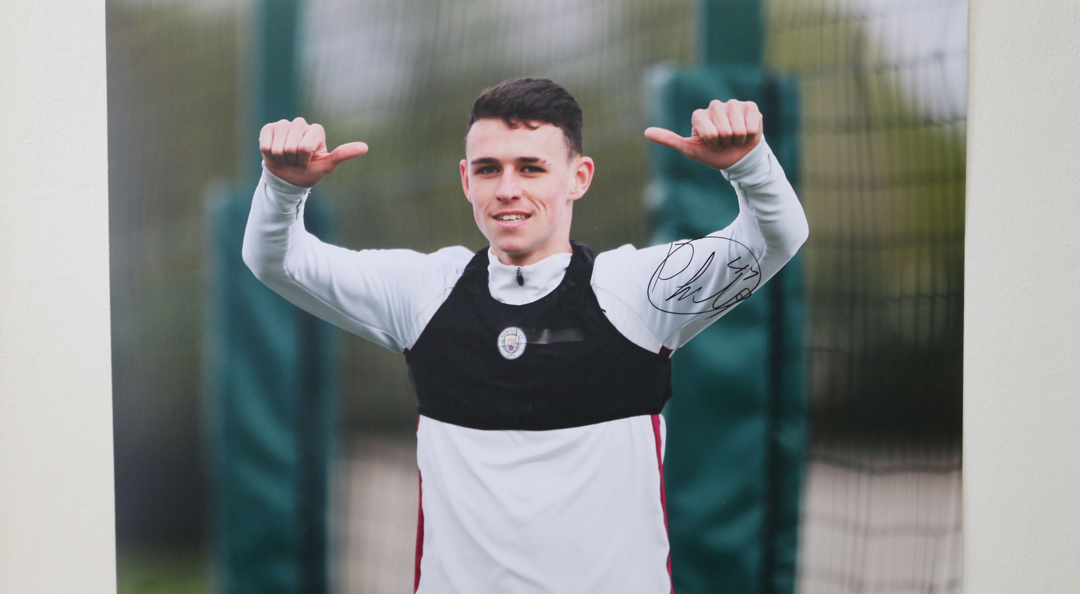 Phil Foden "Thumbs Up" Manchester City A2 Signed ...