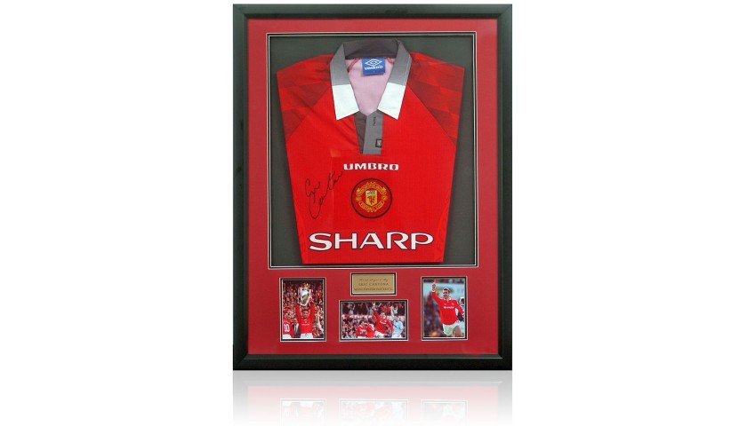 cantona signed shirt