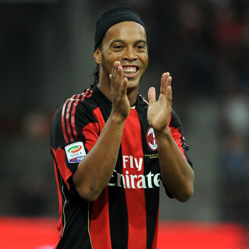 Ronaldinho Signed AC Milan Home Shirt