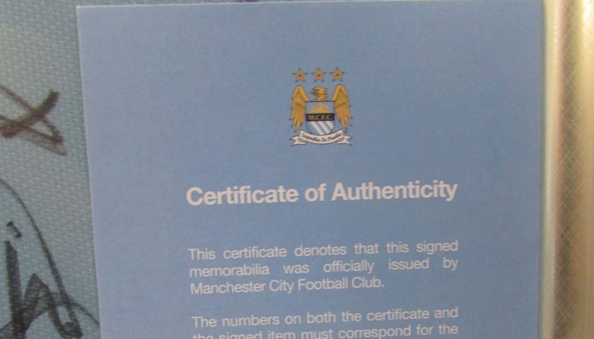 framed man city shirt