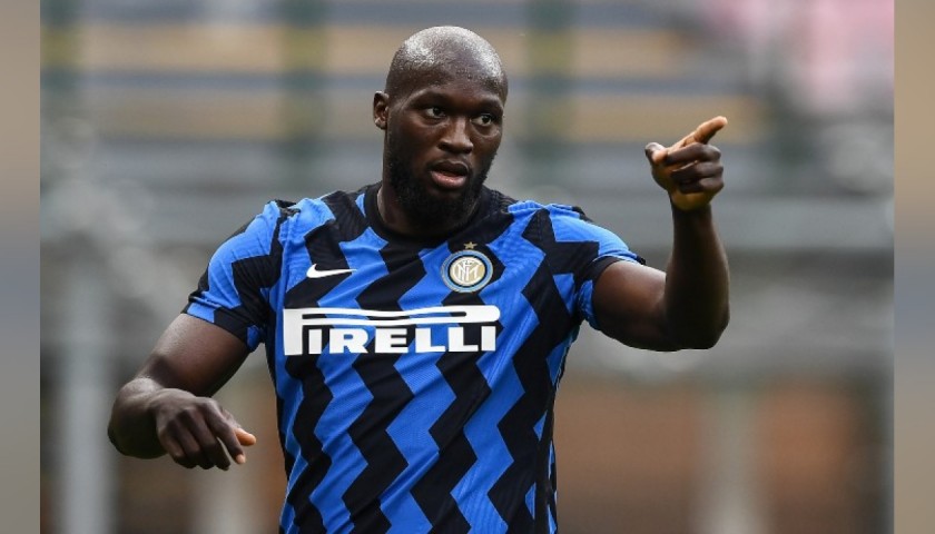 Maglia ufficiale Lukaku Inter, 2020/21 - Autografata - CharityStars