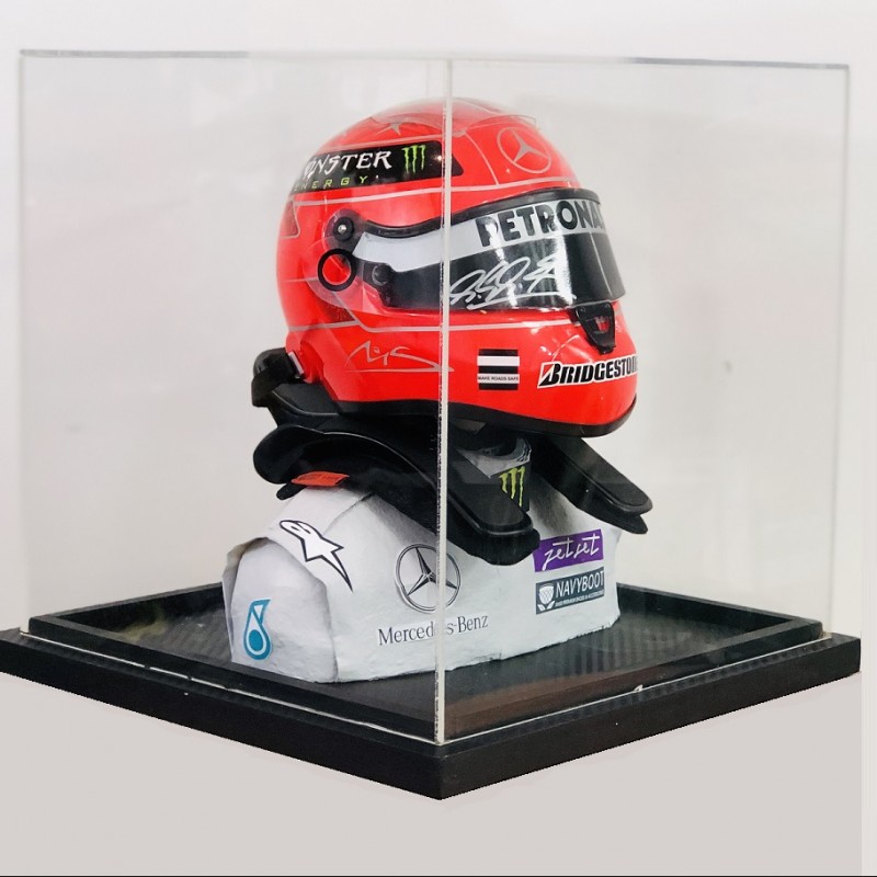 Michael Schumacher Signed Mercedes Scale Replica Helmet Charitystars